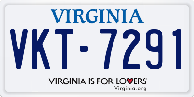 VA license plate VKT7291