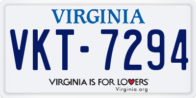 VA license plate VKT7294