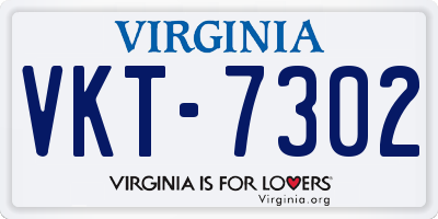 VA license plate VKT7302