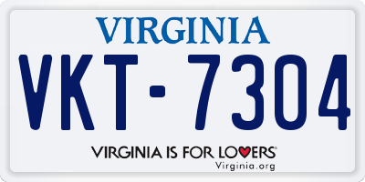 VA license plate VKT7304