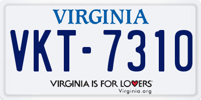 VA license plate VKT7310