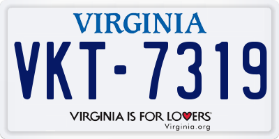 VA license plate VKT7319