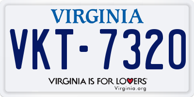 VA license plate VKT7320