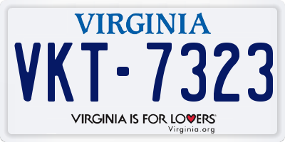 VA license plate VKT7323