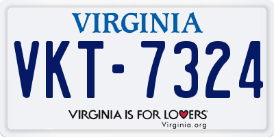 VA license plate VKT7324