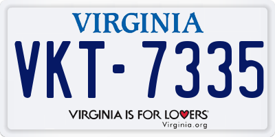 VA license plate VKT7335