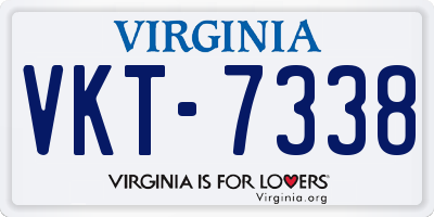 VA license plate VKT7338