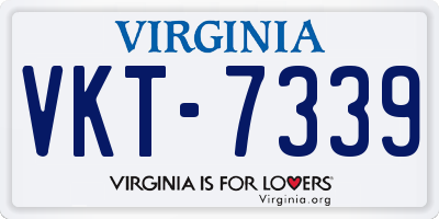 VA license plate VKT7339