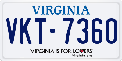 VA license plate VKT7360