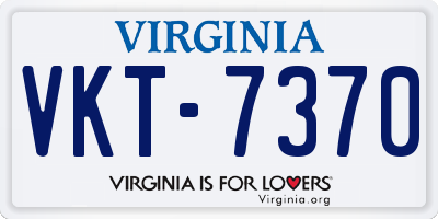 VA license plate VKT7370