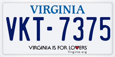 VA license plate VKT7375