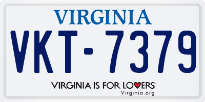 VA license plate VKT7379