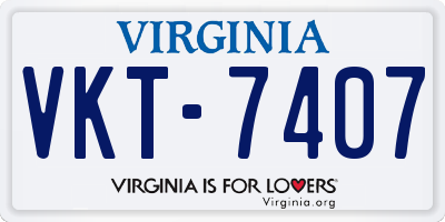 VA license plate VKT7407