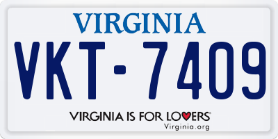 VA license plate VKT7409