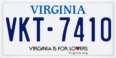 VA license plate VKT7410