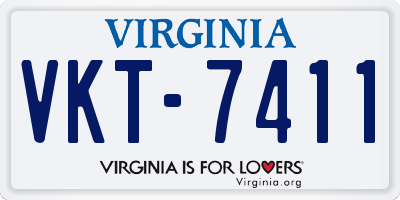 VA license plate VKT7411