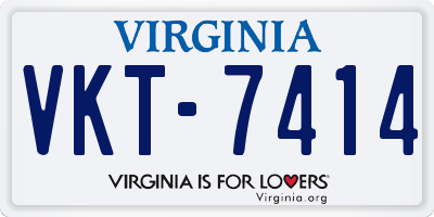 VA license plate VKT7414