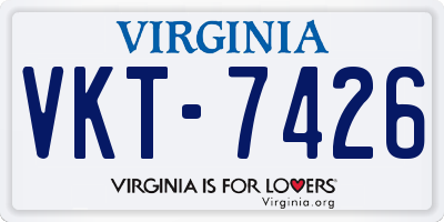 VA license plate VKT7426