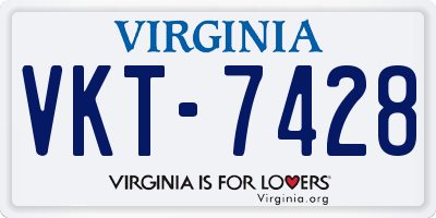 VA license plate VKT7428