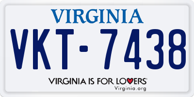 VA license plate VKT7438