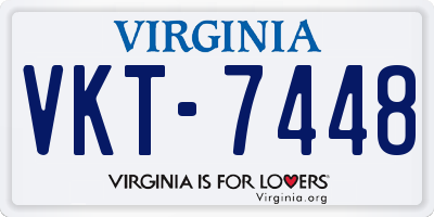 VA license plate VKT7448