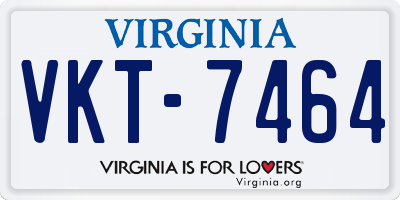 VA license plate VKT7464