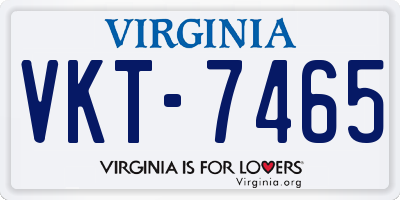 VA license plate VKT7465