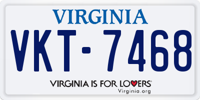 VA license plate VKT7468