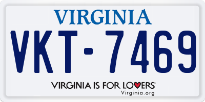 VA license plate VKT7469
