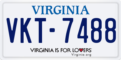 VA license plate VKT7488