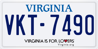VA license plate VKT7490