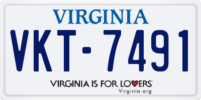 VA license plate VKT7491