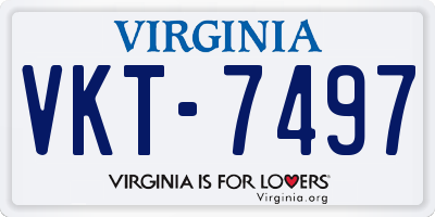 VA license plate VKT7497
