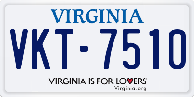 VA license plate VKT7510