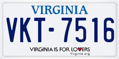 VA license plate VKT7516