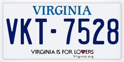 VA license plate VKT7528