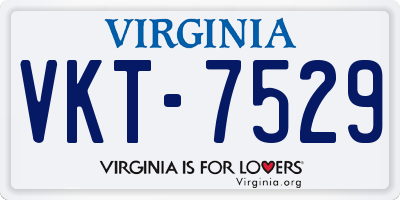VA license plate VKT7529