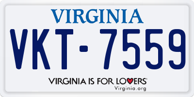 VA license plate VKT7559