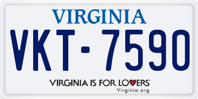 VA license plate VKT7590