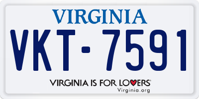 VA license plate VKT7591