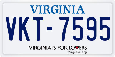 VA license plate VKT7595