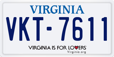 VA license plate VKT7611