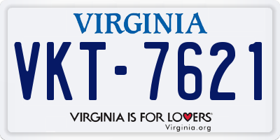 VA license plate VKT7621