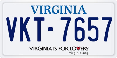 VA license plate VKT7657