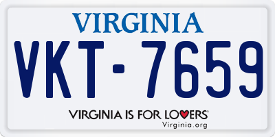 VA license plate VKT7659