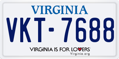 VA license plate VKT7688