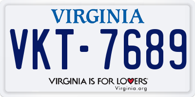 VA license plate VKT7689