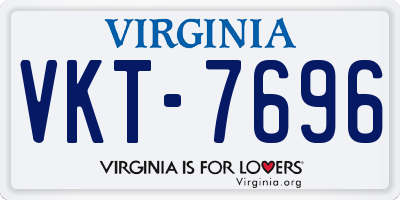 VA license plate VKT7696