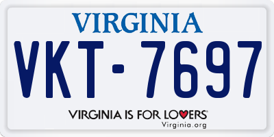 VA license plate VKT7697