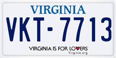 VA license plate VKT7713